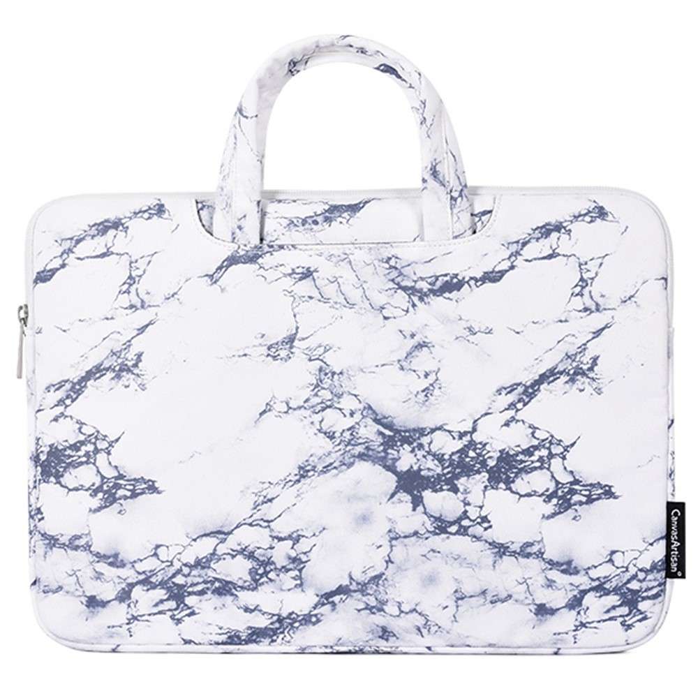 CANVASARTISAN H32-B01 Marble Pattern 13-inch Laptop Carrying Bag Marble Pattern Notebook Handbag - W