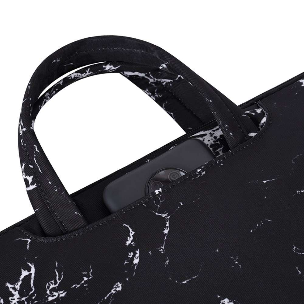 CANVASARTISAN H32-B01 Marble Pattern 13-inch Laptop Carrying Bag Marble Pattern Notebook Handbag - W