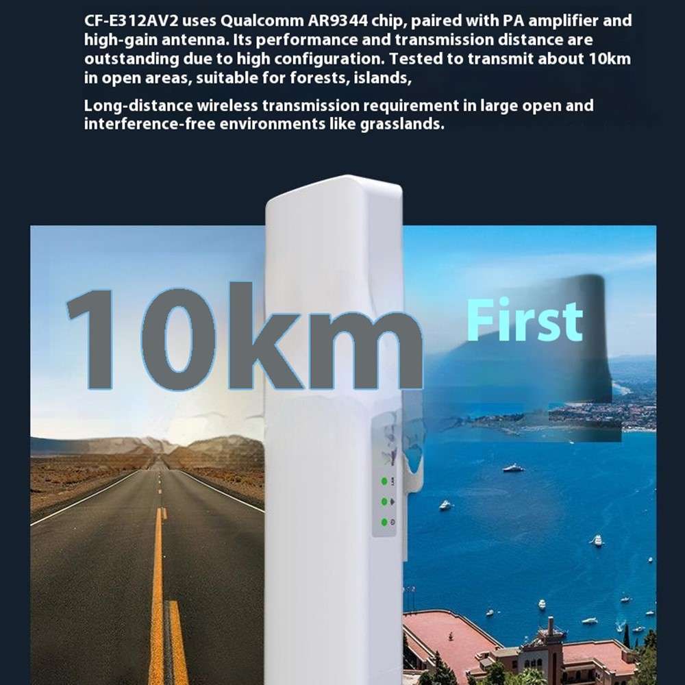 COMFAST CF-E312A 5.8GHz Wireless Bridge Long Range Transmission 300Mbps for Monitoring Engineering 1