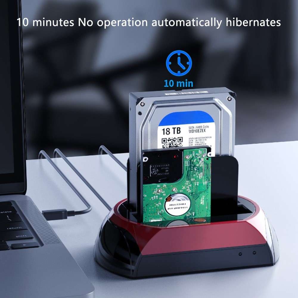 575D Laptop Computer Mobile Hard Disk Box USB Hard Disk Holder 2.5 / 3.5inch SATA IDE HDD Base - US