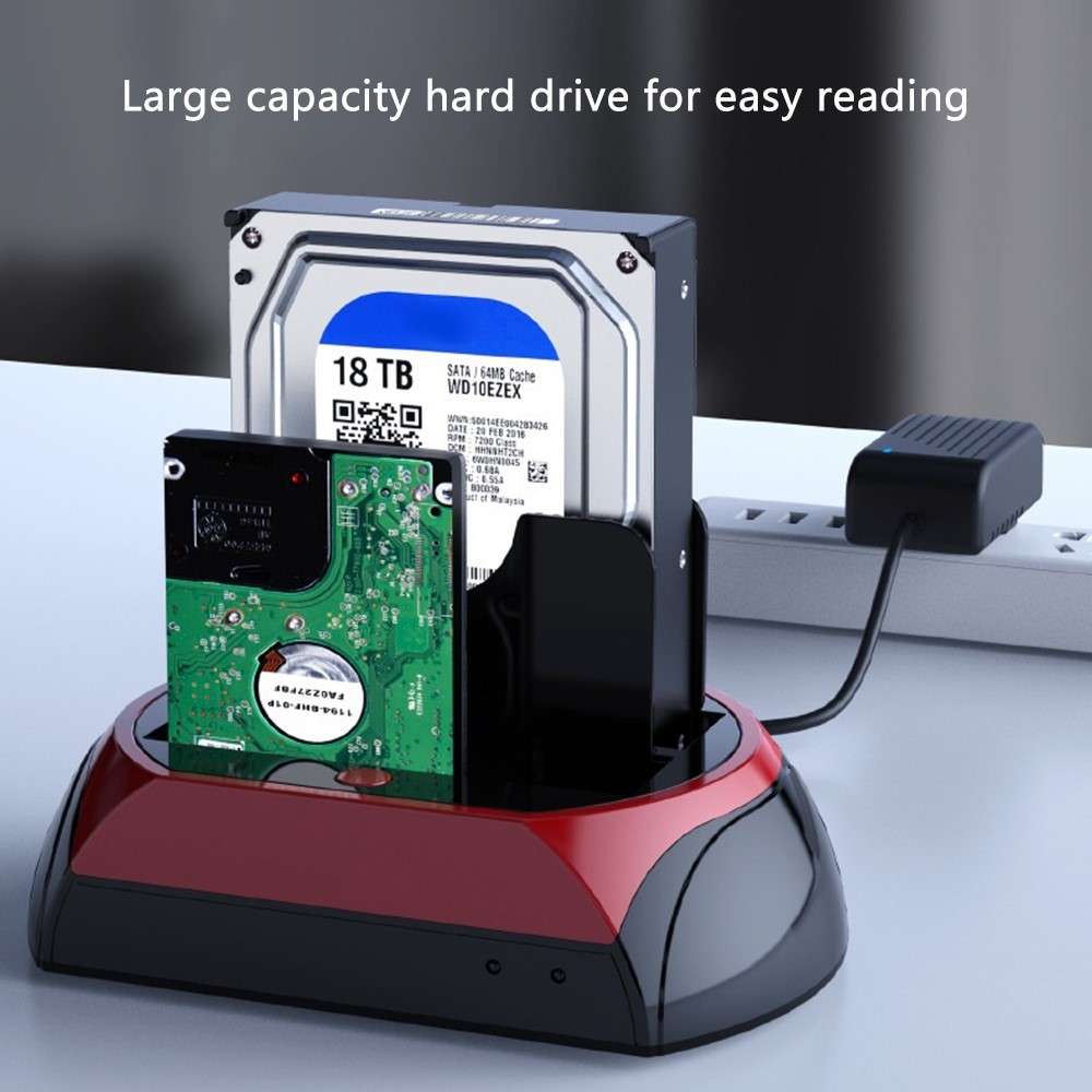 575D Laptop Computer Mobile Hard Disk Box USB Hard Disk Holder 2.5 / 3.5inch SATA IDE HDD Base - US
