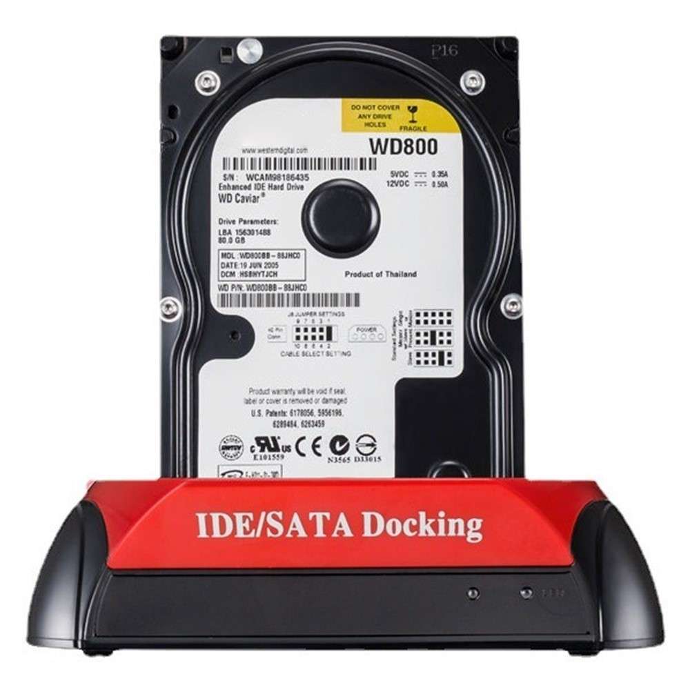 575D Laptop Computer Mobile Hard Disk Box USB Hard Disk Holder 2.5 / 3.5inch SATA IDE HDD Base - US