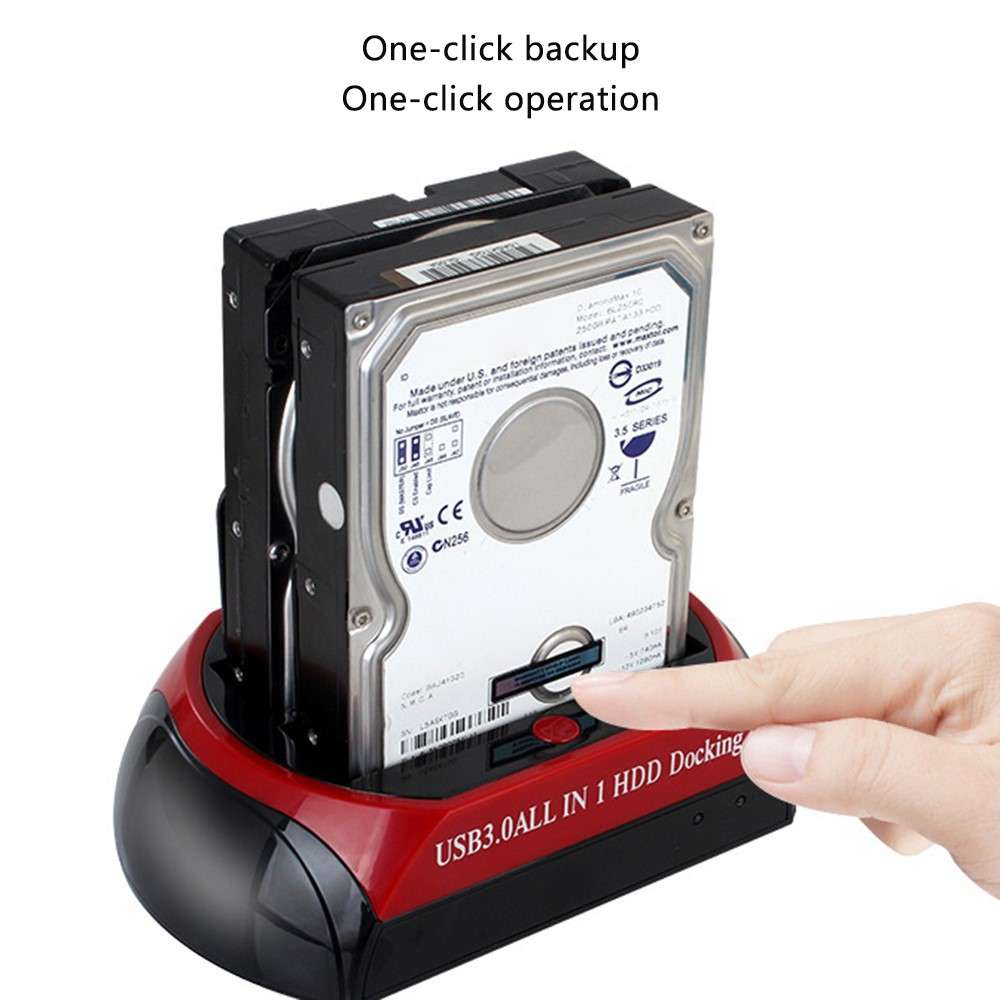 575D Laptop Computer Mobile Hard Disk Box USB Hard Disk Holder 2.5 / 3.5inch SATA IDE HDD Base - US