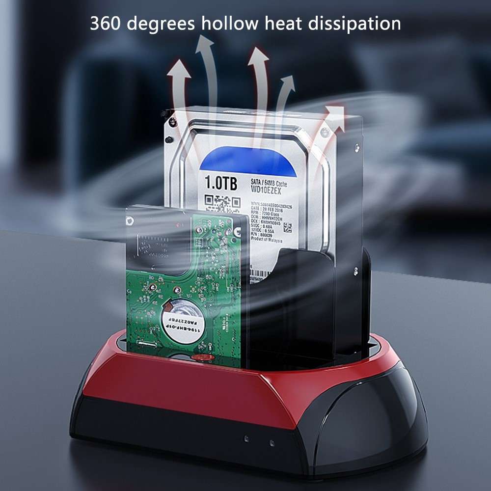 575D Laptop Computer Mobile Hard Disk Box USB Hard Disk Holder 2.5 / 3.5inch SATA IDE HDD Base - US