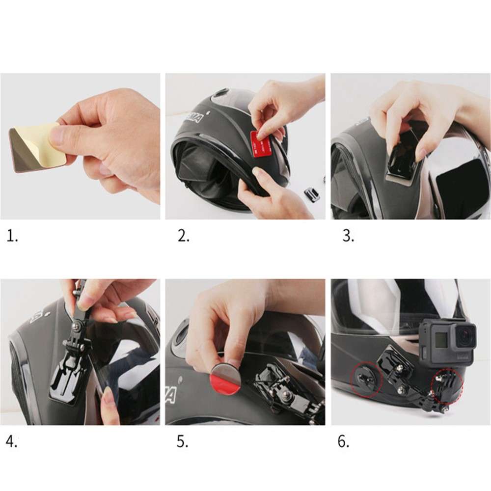 Full Face Motorcycle Helmet Chin Mount Jaw Holder Strap Universal for GoPro Hero 8/7/5