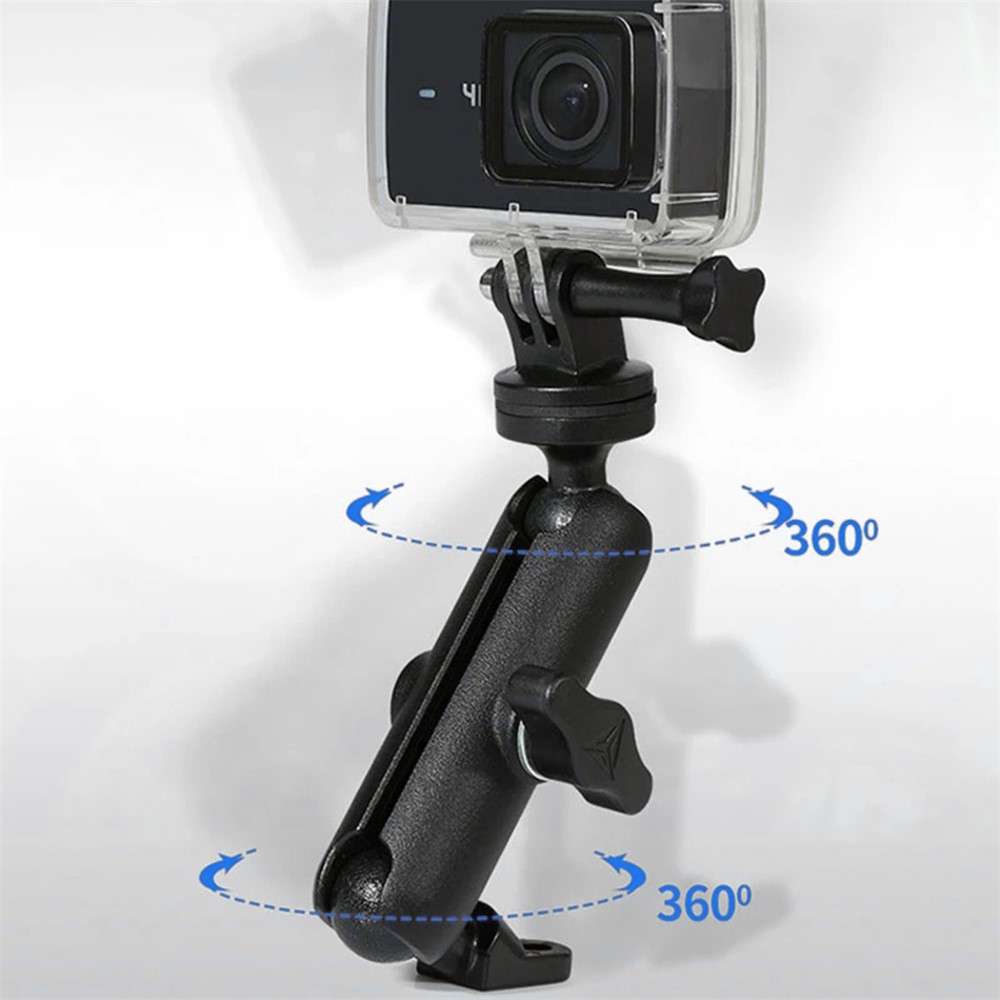 For GoPro 11 / 10 / Insta360 One R Motorcycle Sports Camera Mount Holder Adjustable Support Stand -