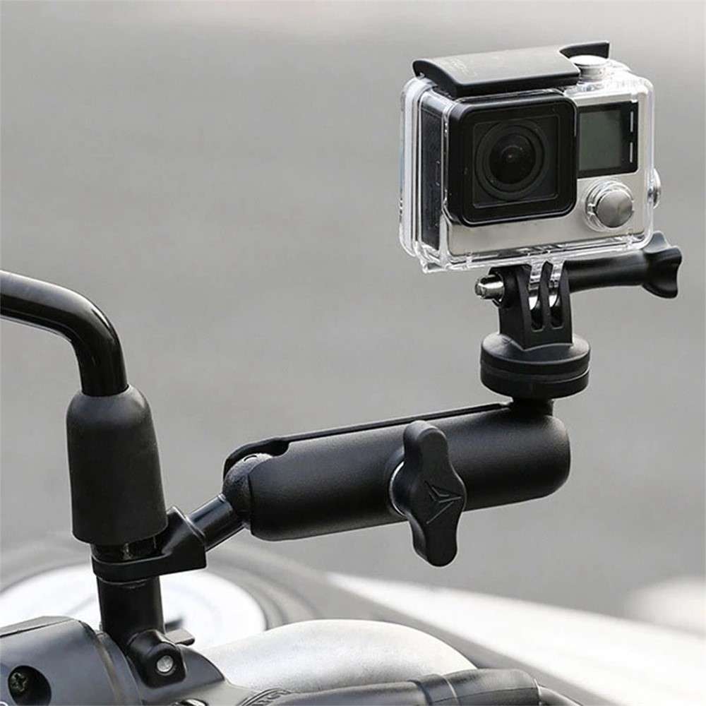 For GoPro 11 / 10 / Insta360 One R Motorcycle Sports Camera Mount Holder Adjustable Support Stand -