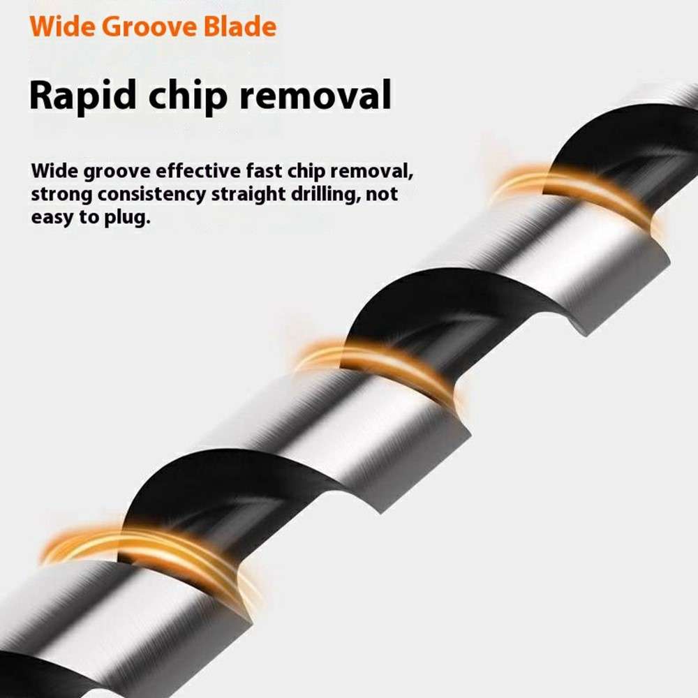 8x200mm Deep Hole Extended Auger Drill Bit Woodworking Hex Shank Bit for Electric Drill / Bench Dril