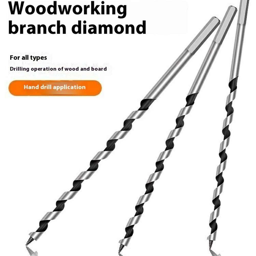 14x300mm Deep Hole Extended Auger Drill Bit Woodworking Hex Shank Bit for Electric Drill / Bench Dri