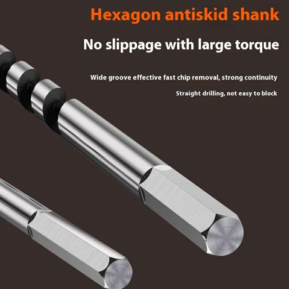 14x300mm Deep Hole Extended Auger Drill Bit Woodworking Hex Shank Bit for Electric Drill / Bench Dri
