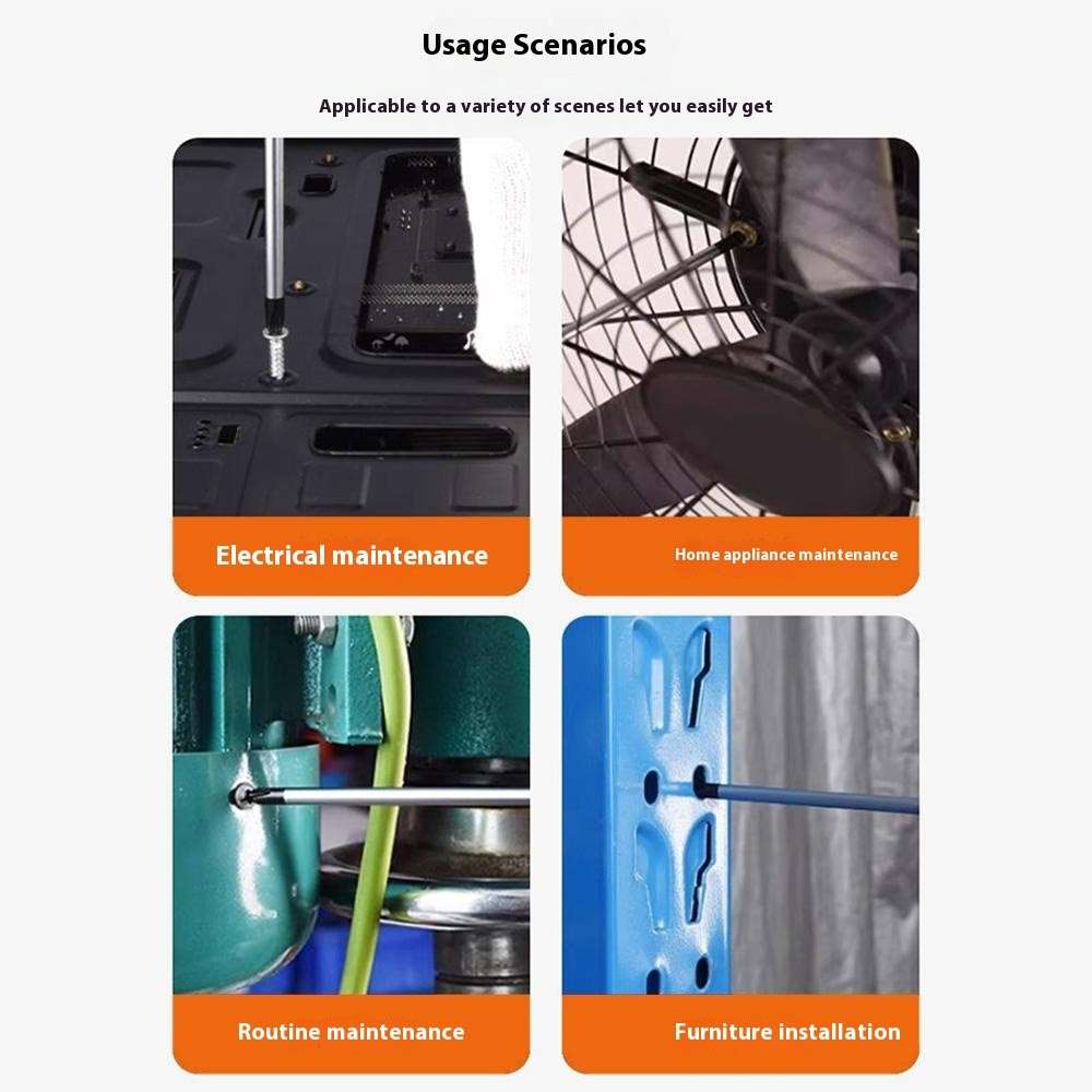 6 PCS Screwdriver Set Two Tone Rubber Handle Magnetic Phillips / Flathead Multi-Function Repair To