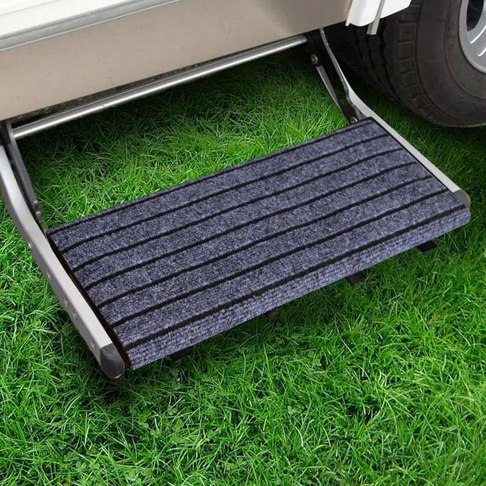 Adjustable RV Step Cover Anti Slip Mat For Camper Trailer Easy Clean Dirt Protection Mat