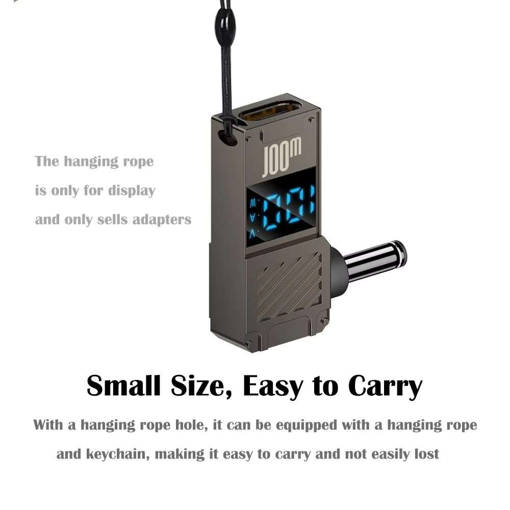 PD 100W Laptop Charging Adapter Type-C to DC 5.5x2.1mm Digital Display Fast Charging Converter