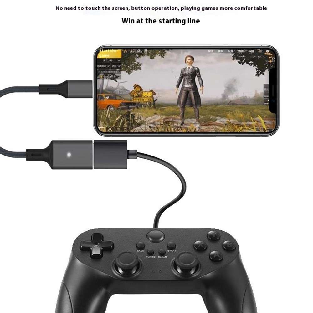 Lightning to OTG Data Transfer Adapter for iPhone / iPad with iOS 13 and Above - Black