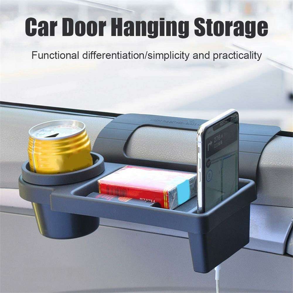 Multi-Function Car Door Hanging Organizer Plastic Phone Cup Holder Storage Box