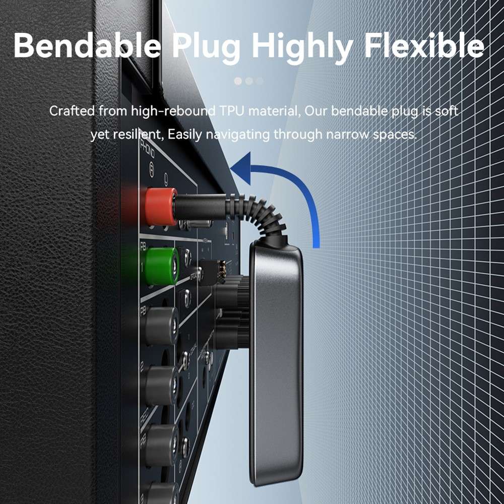 ESSAGER EBT51-LX0G-P Car Audio Bluetooth Transmitter Receiver 3.5mm Aux Adapter for Speaker Amplifie