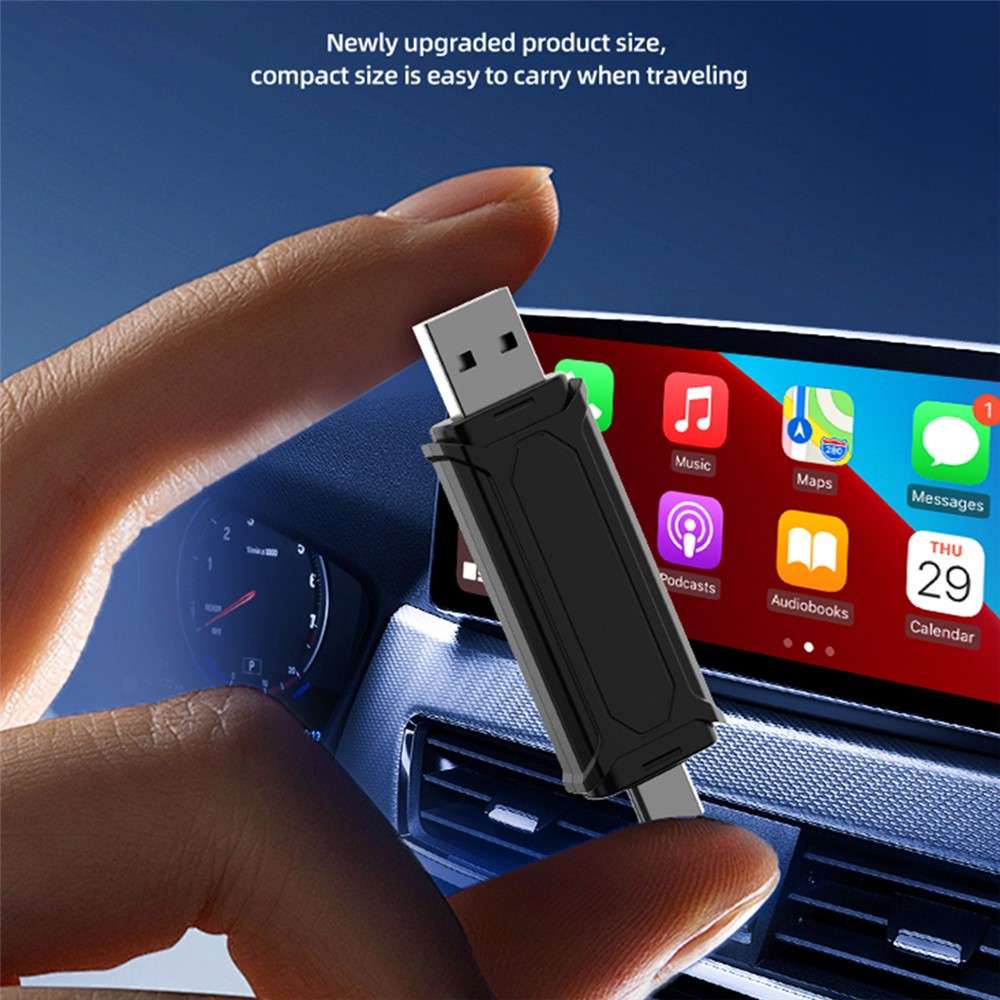 Mini SE Wireless Carplay Adapter USB-A / Tpye-C Plug Wired to Wireless Carplay Auto Smart Box