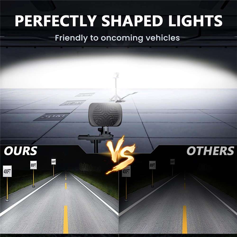 5 x 7 Inch Square LED Headlight High Brightness IP67 Waterproof High Low Beam Truck Front Headlamp