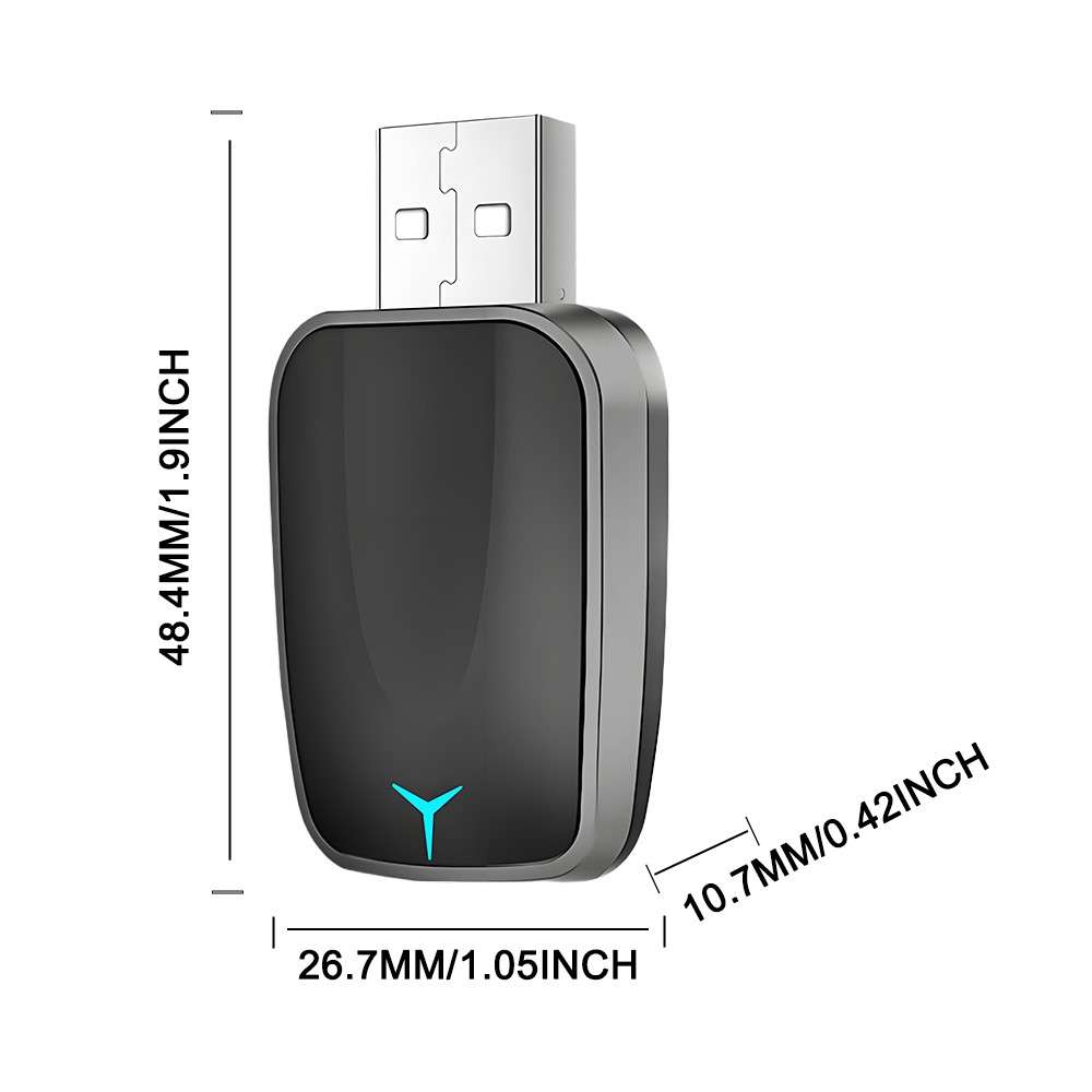 M34 2 in 1 AI Box Wireless Car Adapter for Upgrading Wired CarPlay / Android Auto to Wireless Comp