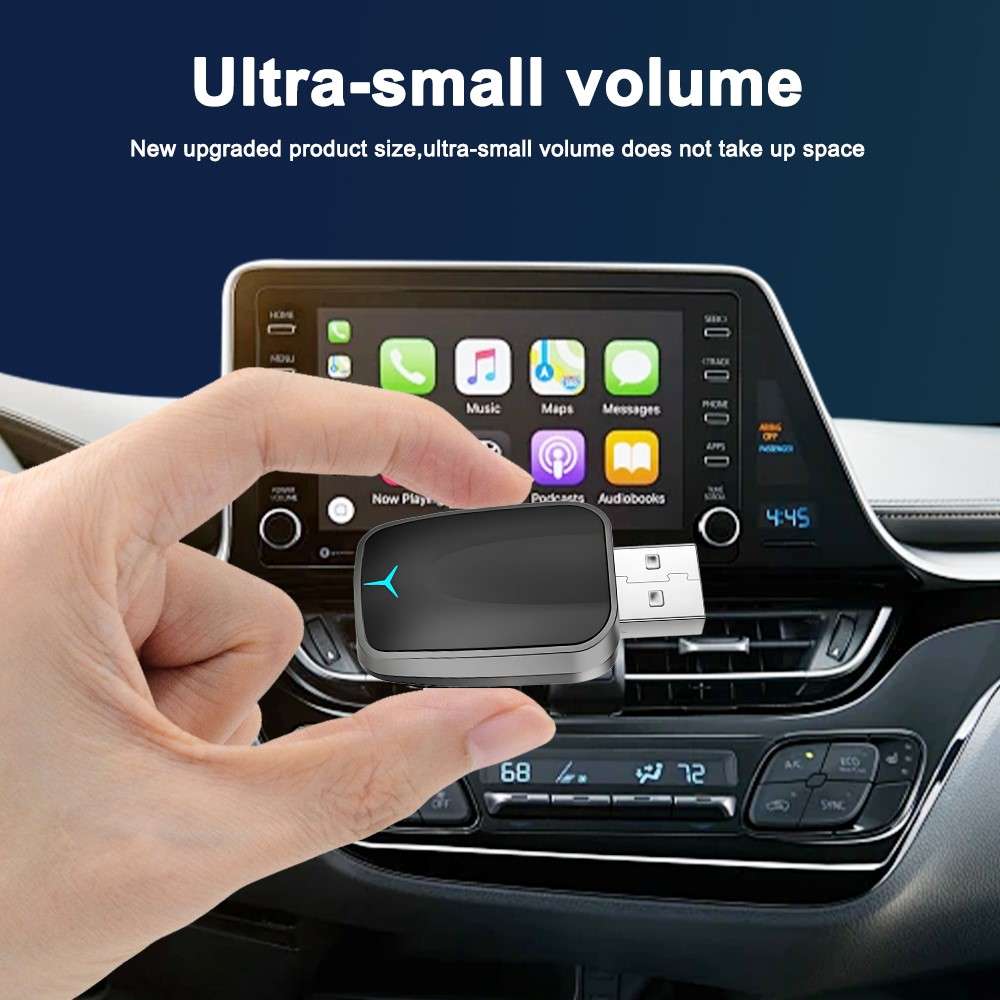 M34 2 in 1 AI Box Wireless Car Adapter for Upgrading Wired CarPlay / Android Auto to Wireless Comp