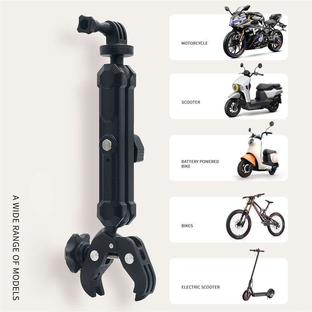 WUPP CS-2001A1 Motorcycle Camera Mount Holder Motorbike Handlebar Bracket for Gopro
