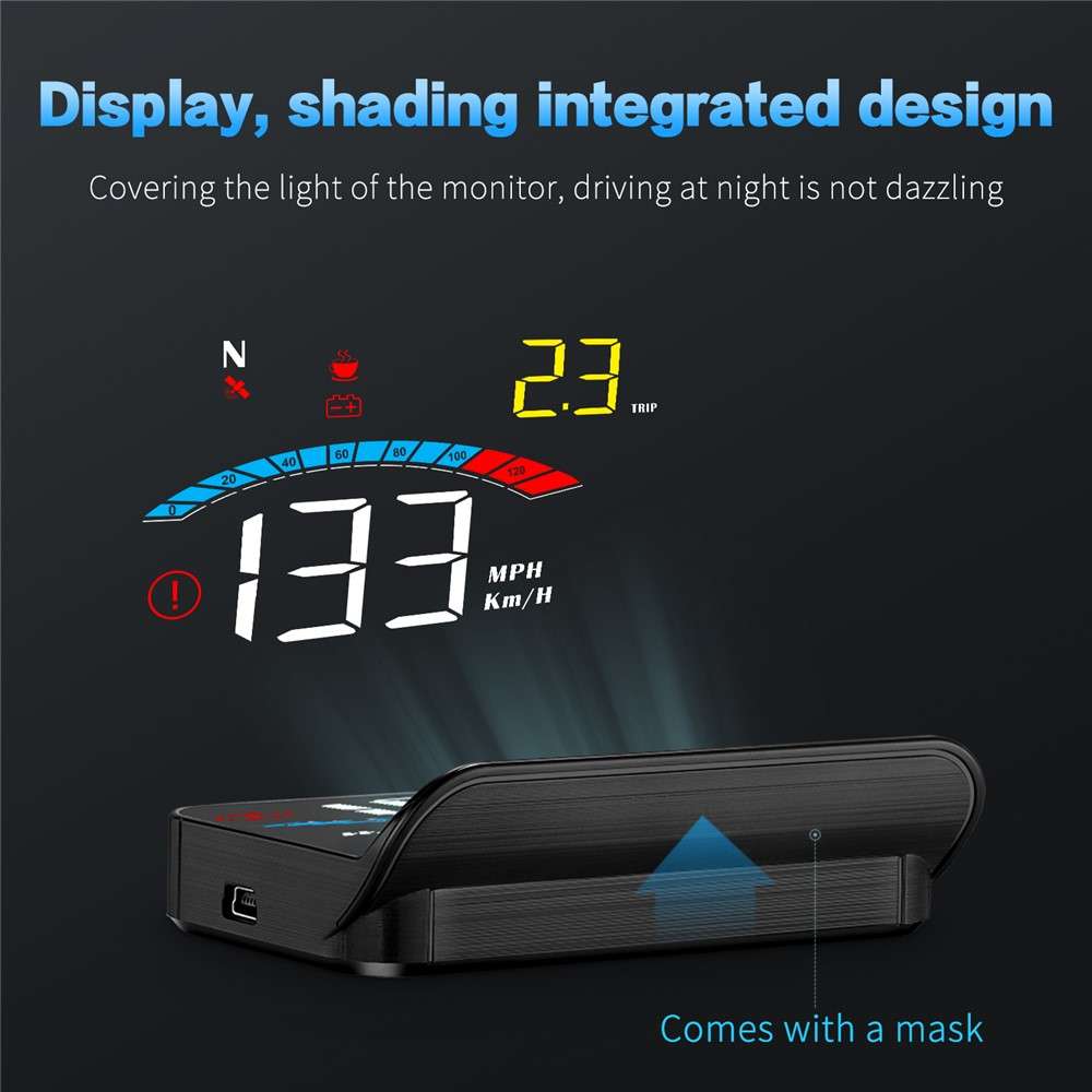 M16 Head-up Display Universal Car Speedometer HUD Projector LCD Display GPS Positioning