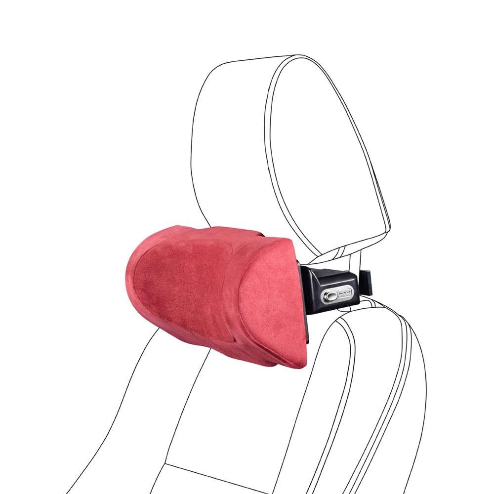 Position Adjustable Car Seat Neck Support Pillow Memory Foam Headrest Cushion - Brown