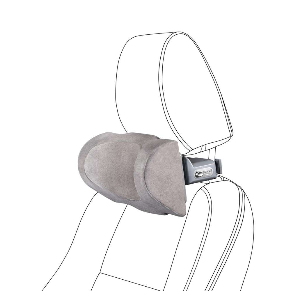 Position Adjustable Car Seat Neck Support Pillow Memory Foam Headrest Cushion - Brown