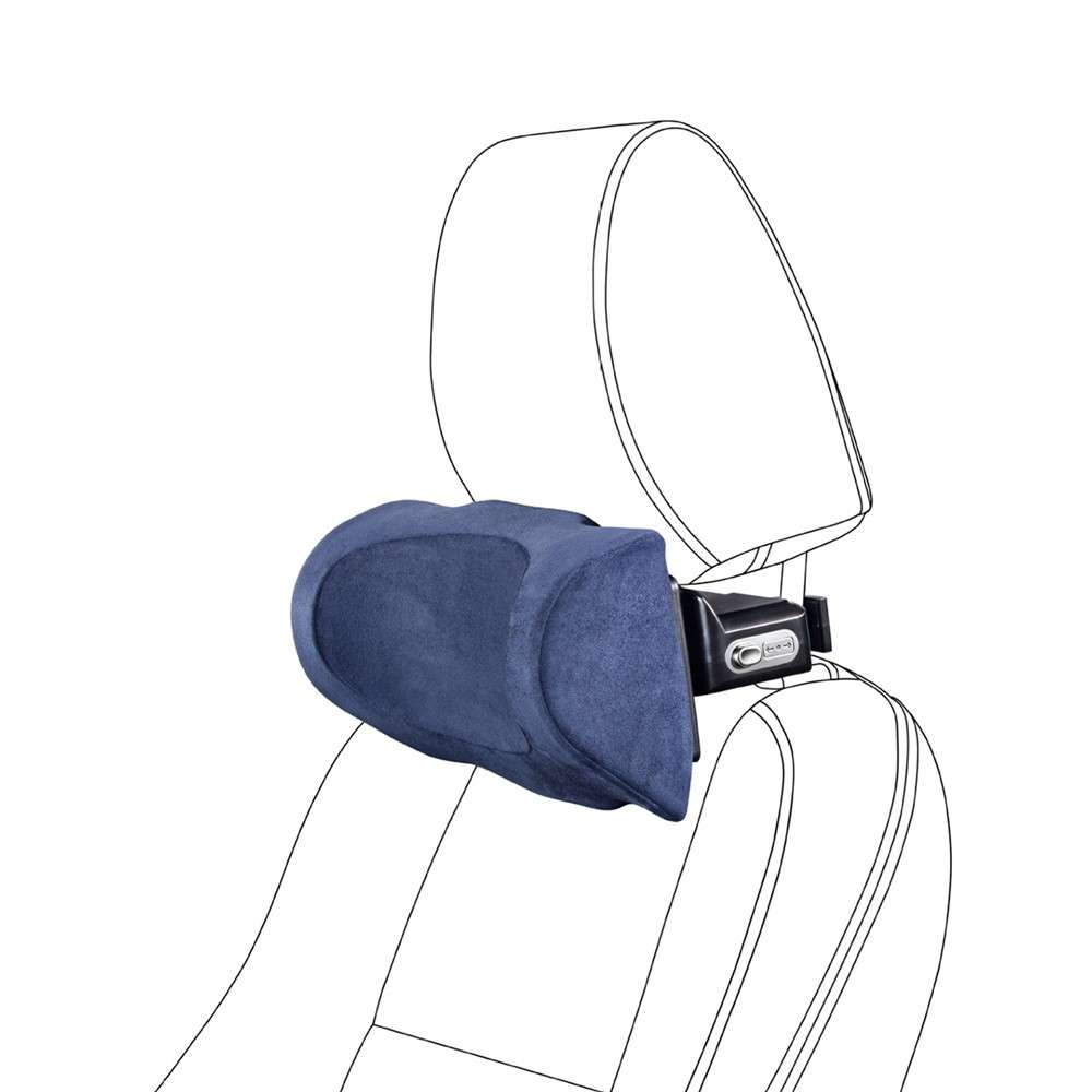 Position Adjustable Car Seat Neck Support Pillow Memory Foam Headrest Cushion - Brown