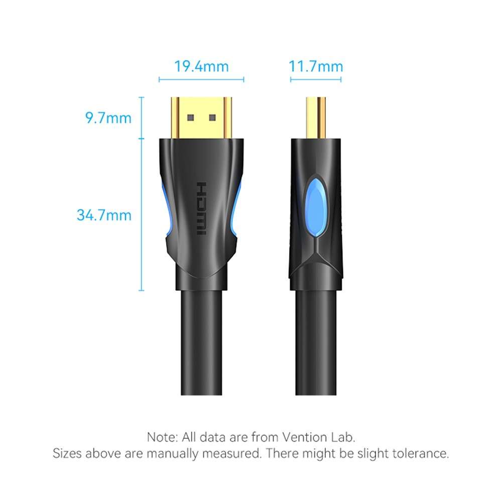 VENTION AAHBG AAH Series 1.5m HDMI Cable 4K Male to Male Cord for Laptops Projectors Xbox TV
