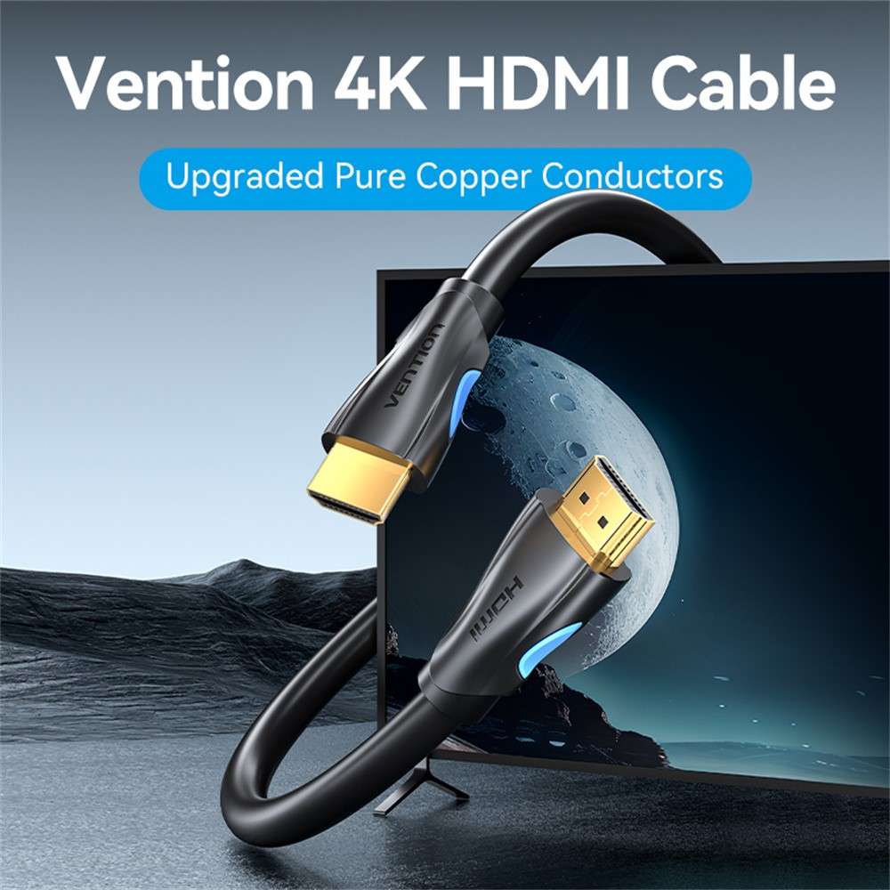 VENTION AAHBG AAH Series 1.5m HDMI Cable 4K Male to Male Cord for Laptops Projectors Xbox TV
