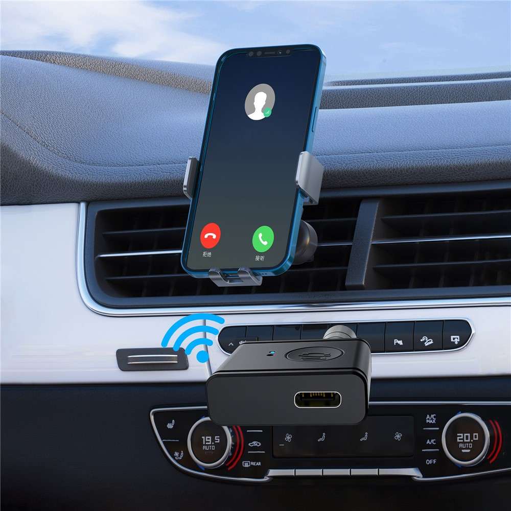 B1 3.5mm Car Audio Adapter HiFi Sound Hand-Free Call Bluetooth-compatible 5.3 AUX Receiver