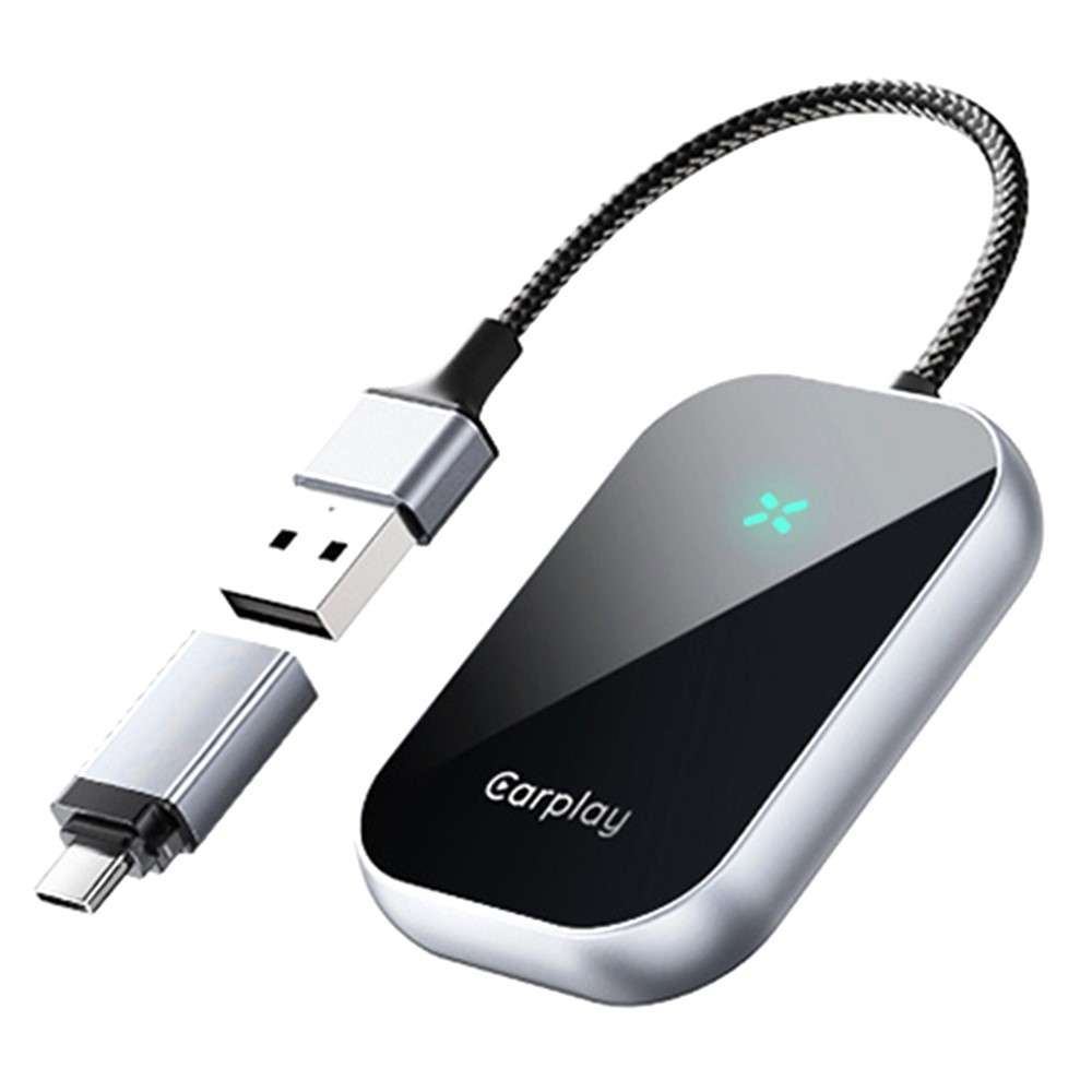 A21 Dual Band WiFi Bluetooth-compatible Car Android Auto Adapter Carplay Box Wired to Wireless Dongl