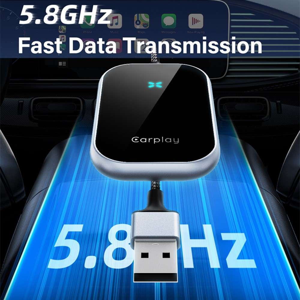 A21 Dual Band WiFi Bluetooth-compatible Car Android Auto Adapter Carplay Box Wired to Wireless Dongl