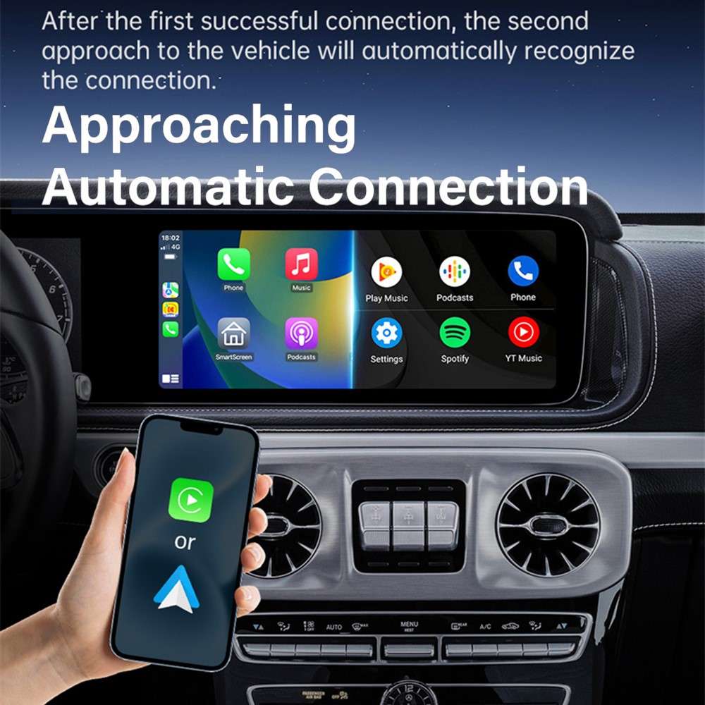 A21 Dual Band WiFi Bluetooth-compatible Car Android Auto Adapter Carplay Box Wired to Wireless Dongl