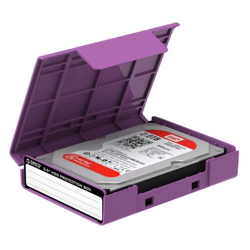 ORICO PHP35-V1 3.5" SATA HDD Hard Disk Drive Protection Case Shockproof - Purple