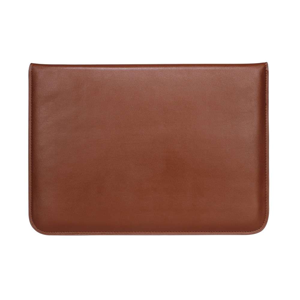 Envelop Style PU Leather Laptop Bag Sleeve Pouch for MacBook Air 13.3-inch / iPad Pro 12.9 - Brown