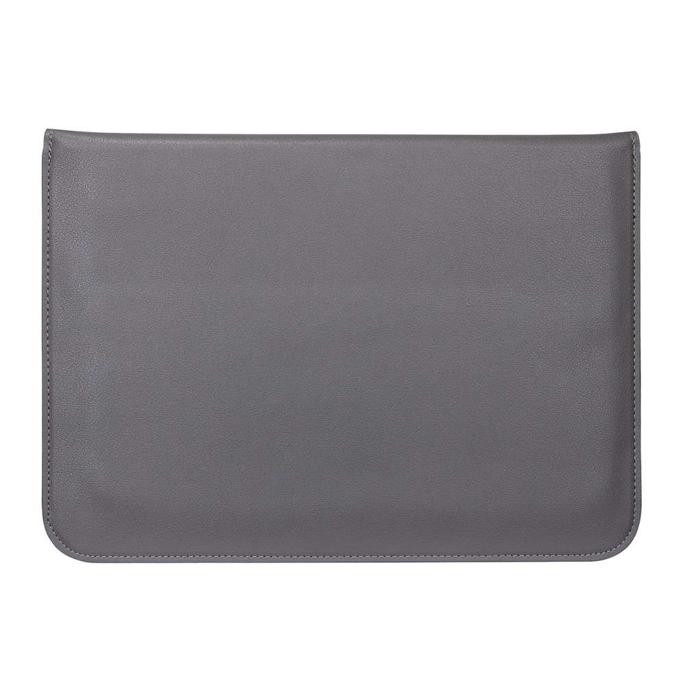 Envelop Style PU Leather Laptop Bag Sleeve Pouch for MacBook Air 13.3-inch / iPad Pro 12.9 - Grey