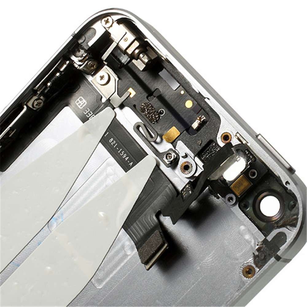 For iPhone 5s Metal Back Housing Faceplate Assembly w/ Other Parts - Black / Grey