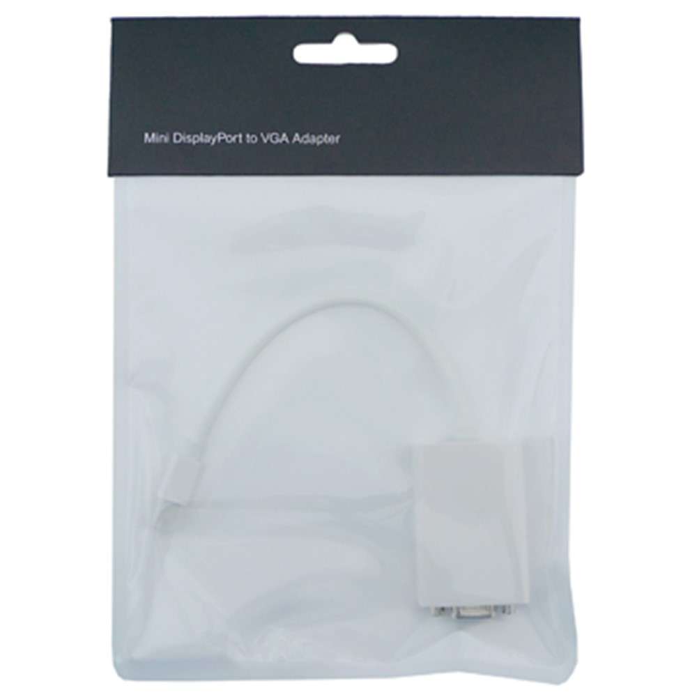 Premium White Thunderbolt Port to VGA Female Cable Adapter for Apple Macbook, Macbook Pro, iMac, Mac