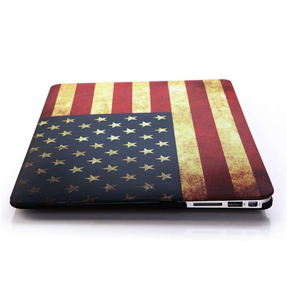 Vintage US Flag Rubberized Plastic Case Cover for Apple Macbook Air 13.3