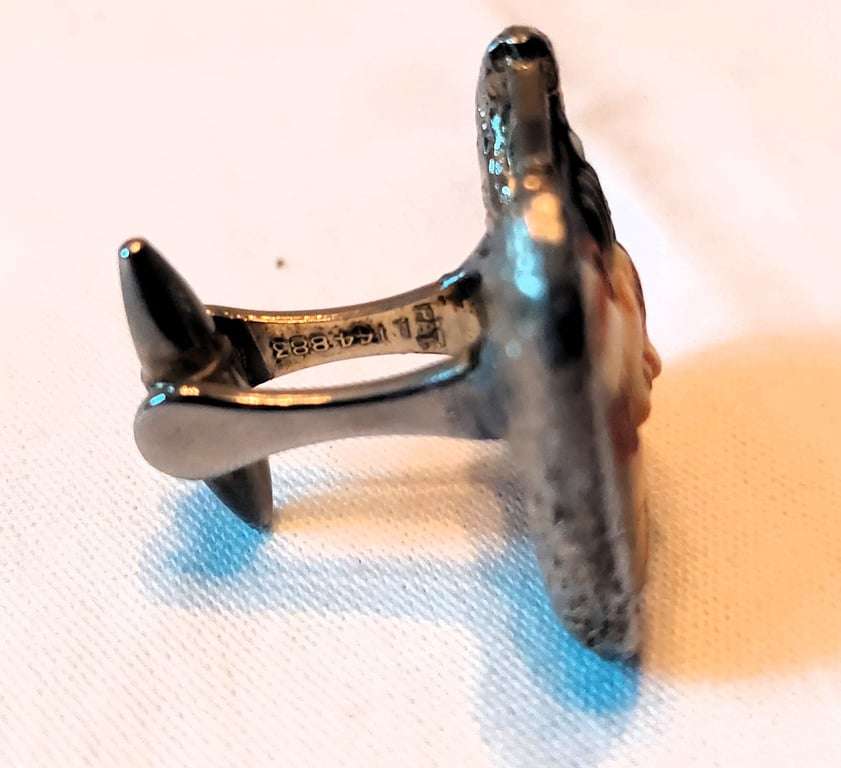 Vintage Japanese Arita Toshikane - Metal -Samurai Warrior cufflinks