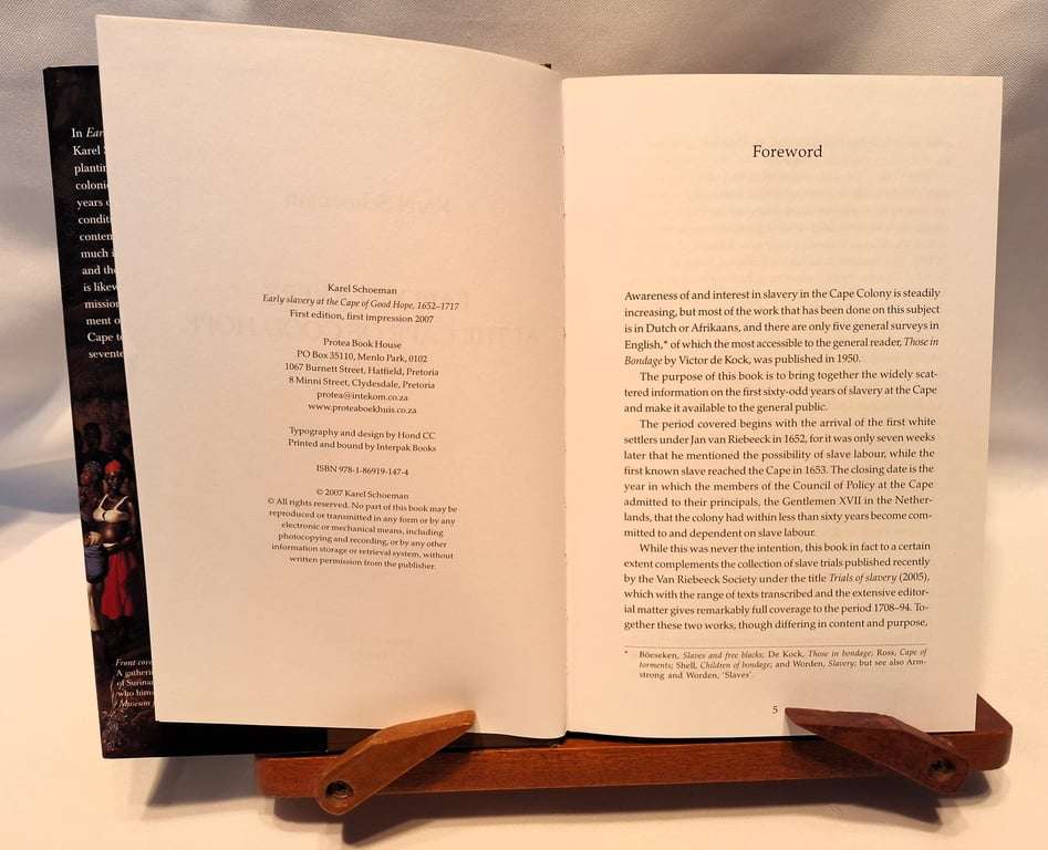 Early Slavery at the Cape of Good Hope  1652 - 1717