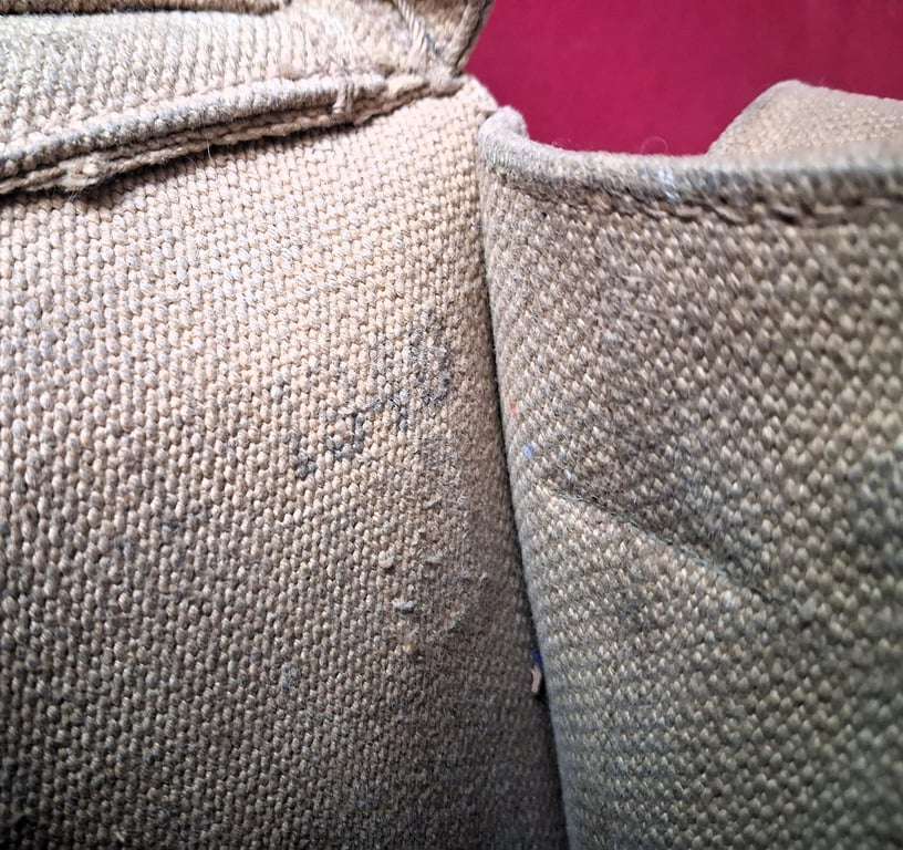 Rare Original WW2 South African / British P37 Canvas Pouch with Shoulder Sling (1939 Pattern - Di...