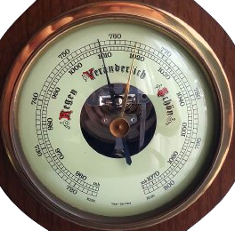 Vintage Large wood   - Weather Station - Made In West Germany