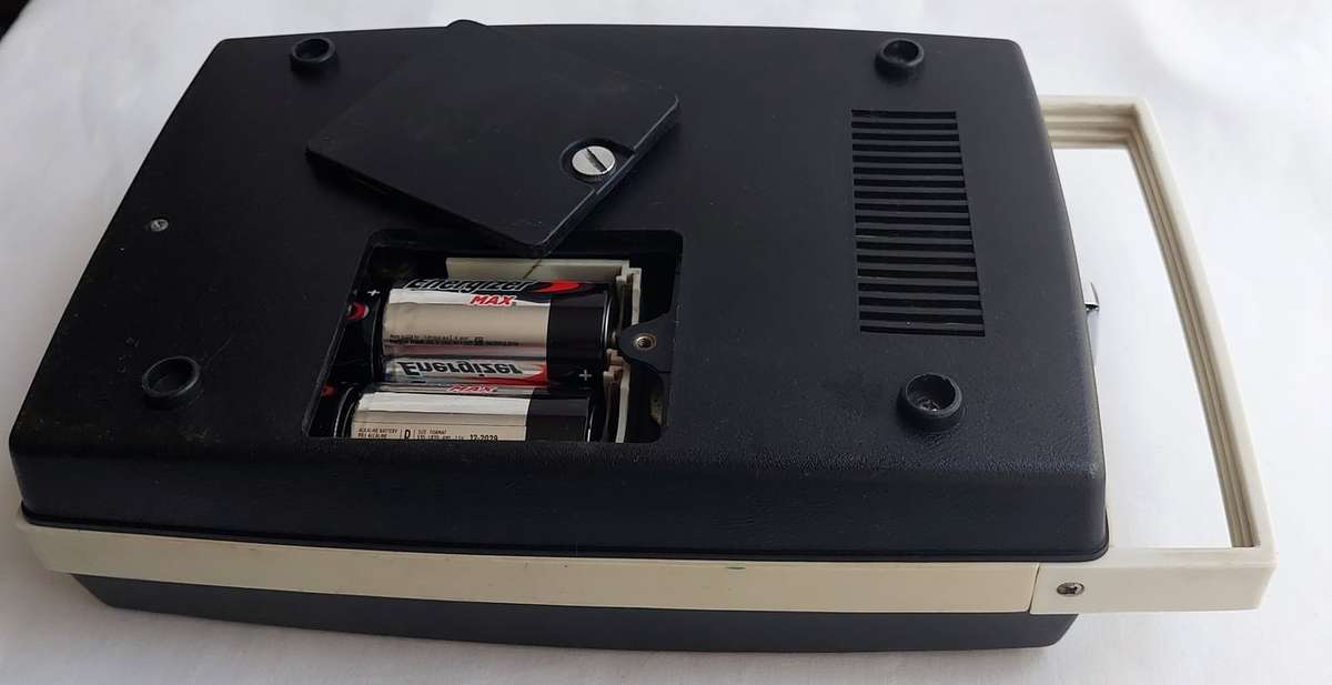 Vintage Denon Portable Record Player- Plays both 45 singles & 33 LP's