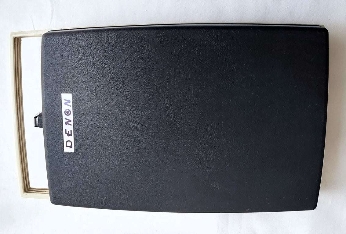 Vintage Denon Portable Record Player- Plays both 45 singles & 33 LP's