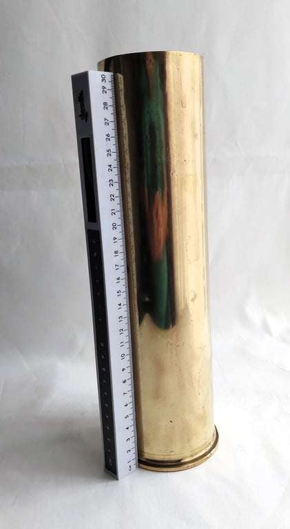 Brass Artillery Shell Casing - 13 Pounder Mark 2 -1916
