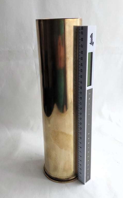 Brass Artillery Shell Casing - 13 Pounder Mark 2 -1916