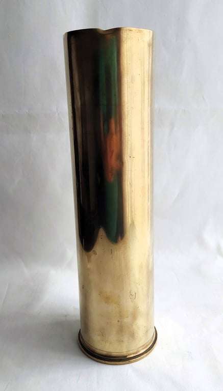 Brass Artillery Shell Casing - 13 Pounder Mark 2 -1916